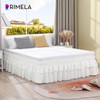 RIMELA Ruffle Bed Skirt Warm White Queen 18 Inch Drop,