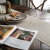 Alynsehom Macrame Table Runner Farmhouse Boho Beige Table Runner with