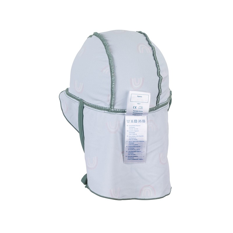 Sterntaler Girls' Peaked Cap Neck Rainbow Swimming Hat, Stone Green,