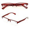 2 Pairs Rectangular Half Rim Reading Glasses - Simple Classic