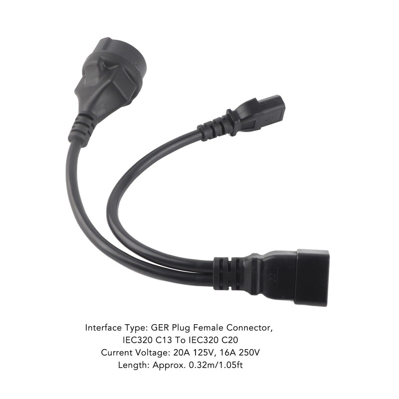 IEC320 C13 to C20 Power Cable One Time Reinforcement 1