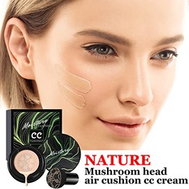 Cahiuyoa Crema Cojín Forma Hongo Base Maquillaje Cobertura Total Larga Duración Hidratante Mate Corrector Natural