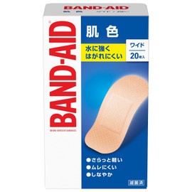 BAND-AID(バンドエイド) 救急絆創膏 肌色タイプ ワイド 20枚