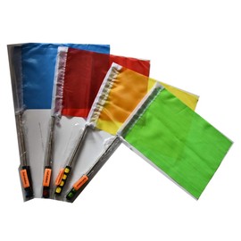 Guide Portable Telescopic Pole, 6 Tiers, Telescopic Type, 47.2 inches (120 cm), Real Photography, 4 Colors (Blue Flag Included)