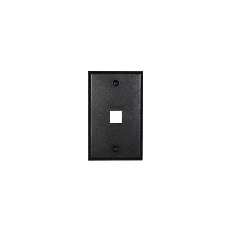 Networx Keystone Wall Plates (1 PORT, BLACK)