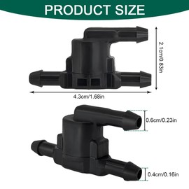 Rebvugr 2PCS Car Windshield Wiper Washer Check Valve, 3 Port Windshield Washer Nozzles Wiper, Wiper Spray Pipe Cleaning Connector Accessory Compatible with Toyota Corolla, Replaces OEM#85321-28020