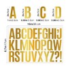 2 Inch Gold Foil Capital Letter Stickers,6 Sheets Large Alphabet
