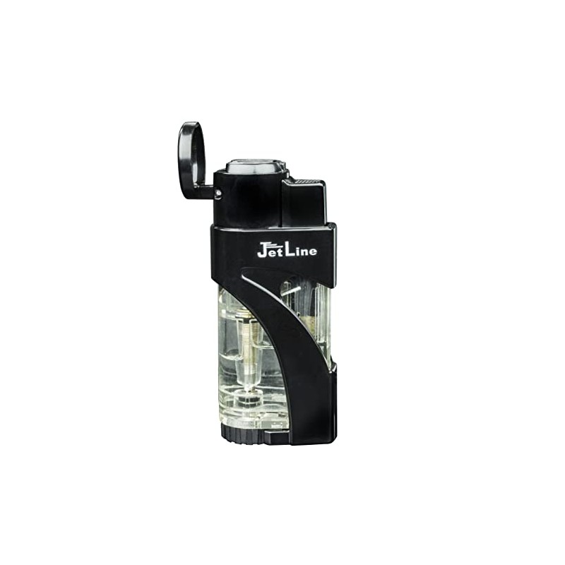 Jetline Phantom Single Jet Flame Cigar Lighter - Black