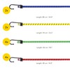 Pretex Heavy Duty Bungee Cords with Hooks - Set of