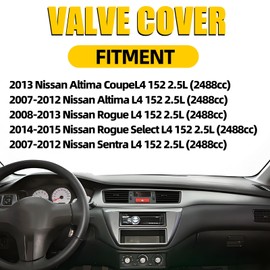 MILIPARTS Upgrade Aluminum Valve Cover Compatible With Nissan Altima Sentra Rogue 2.5L 2007-2015 13264-JA00A