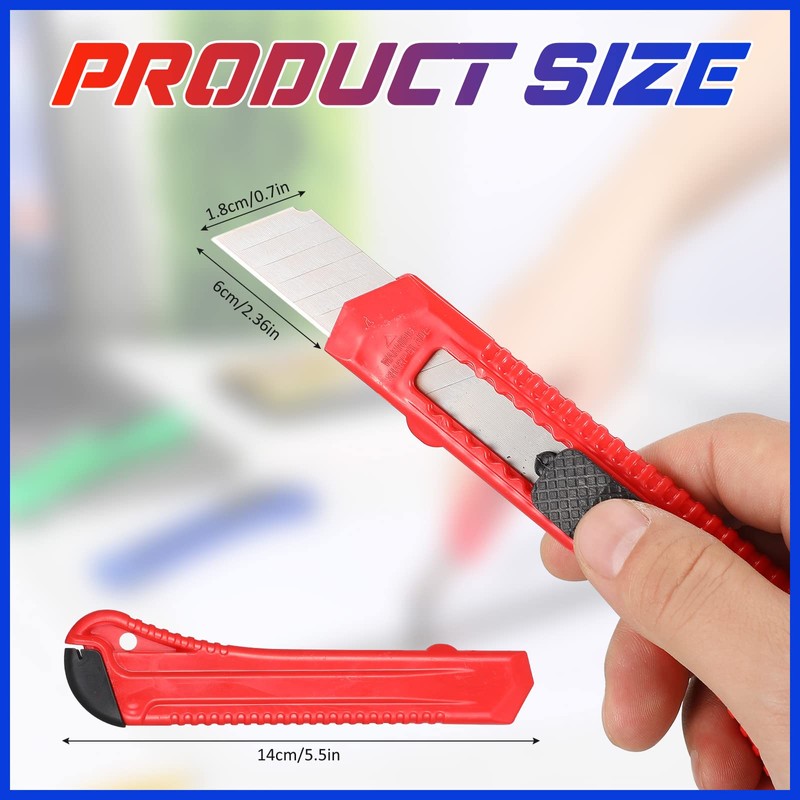 60 Pack Box Cutter Utility Knife Bulk 18 mm Wide
