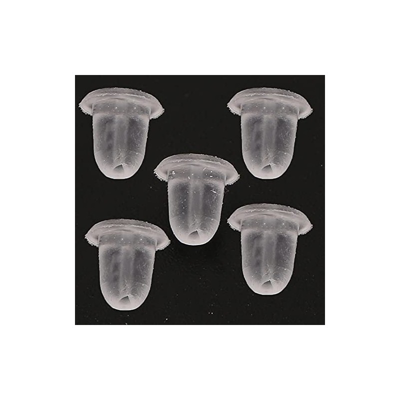 Respaldos de Aretes de Silicona Transparente 500 Piezas