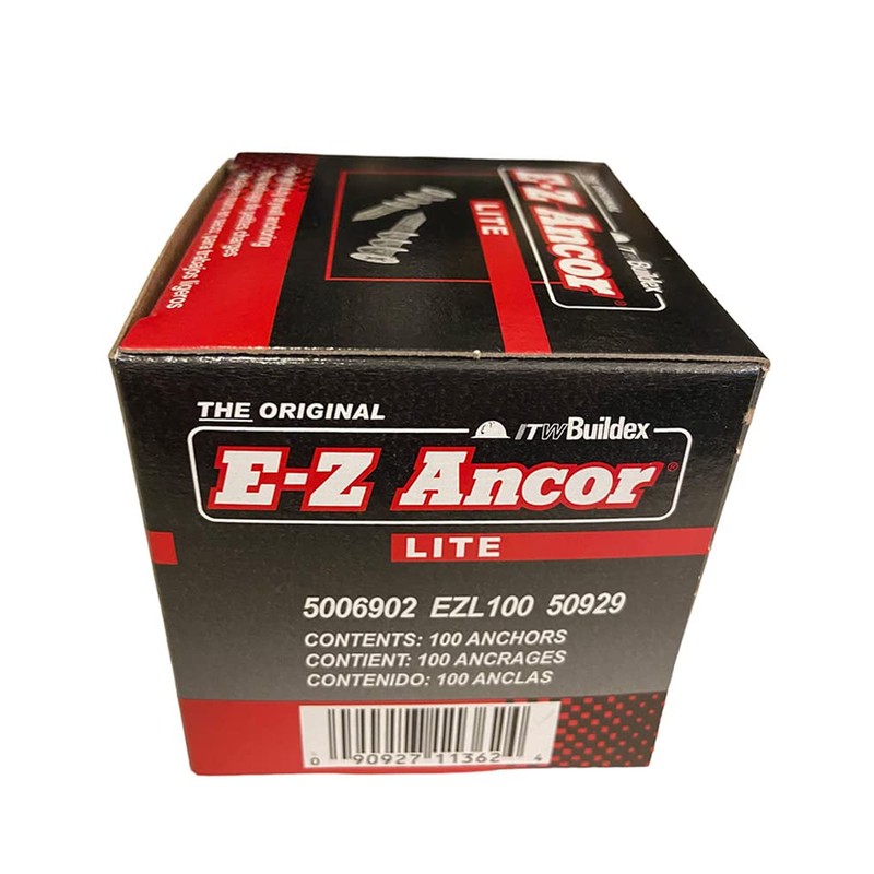 Qty. 100 EZ Anchor LITE Hollow Drywall Anchors - Nylon