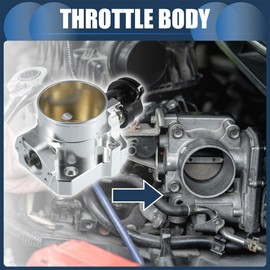 INFINAUTO Throttle Body Assembly, 64mm Auto Throttle Body Actuator Aluminum Alloy Silver Tone, 1 Set
