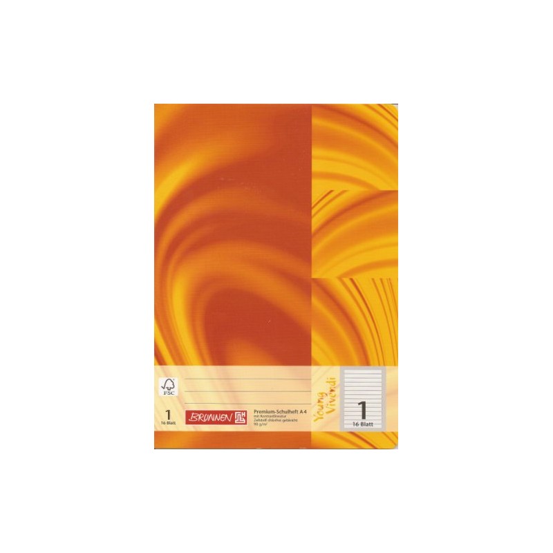 Brunnen Notebook A4/16 Sheets Lin.1 YoungViv [Office Supplies & Stationery]