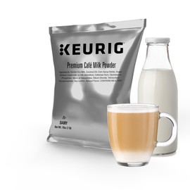 Keurig Premium Café Milk Powder, 1lb Bag, Specialty Beverage Base for Lattes & Cappuccinos, Makes about 30 Drinks, For Keurig Commercial Brewers, Contains Milk & Soy, 12 Pack