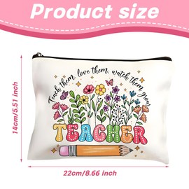 GXGM 1 Stück Segeltuchtasche Dankeschön Geschenke,Multifunktional mit Reißverschluss,Abschiedsgeschenk Erzieherin,Abschiedsgeschenk Kindergarten,Aufbewahrungstasche,Geschenk zum Lehrertag