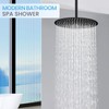 KINLIV 16 inch Matte Black Round Ceiling Rainfall Shower Head,