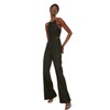 TRENDYOL Women's Waist Detailed Stone Hanging Jumpsuit, black