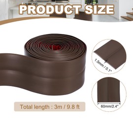 PATIKIL Wall Corner Protector 2.4 in x 10 Ft, Self Adhesive Wall Corner Guard Edge Protector Flexible Peel and Stick Molding Trim for Ceiling Countertop, Coffee