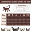 Katzinst Sticky Hair Cat Onesie, Sweater for Cat, Cat Clothes