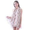 Lina & Lily Giraffe Animal Print Women's Scarf Oversized (Beige