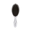 CALA - cepillo ovalado para desenredar cabello húmedo y seco (color plata metálico)