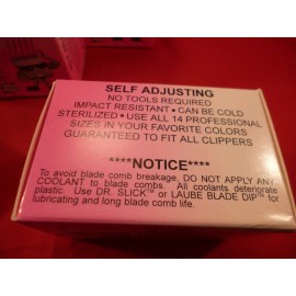 Laube NOS KIM LAUBE BIG K BLADE COMBS FOR CLIPPERS (6 PIECES) UP TO 2" ASSORTED COLORS