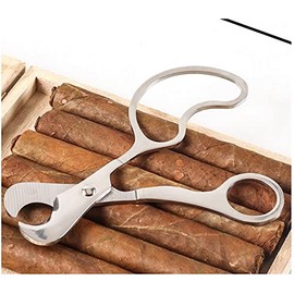 Cigar Scissors Cutter Stainless Steel Guillotine Double Blade Straight Cut Cigar Lovers Tools (Large2)