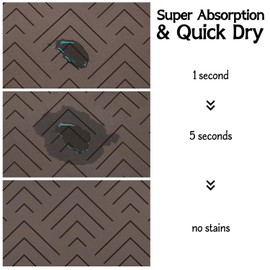 Pet Food Mats for Floor, Absorbent Dog Mat for Food and Water Dispenser Mat, Dog Food Mat Quick Dry Cat Food Mat Pet Supplies