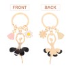 LIFKOME Keychain, Stylish, 2-piece Set, Cute, High School Student, Dancing