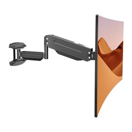 suptek Single Monitor Wall Mount for 13 to 33 Inch Monitor Screens, Gas Spring Monitor Arm Wall Mount Holds Up to 10KG/22lbs, Full Motion Adjustable,VESA Mount 75x75, 100x100(WM18)
