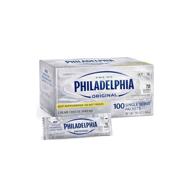 Prompt Prep Philadephia Original Cream Cheese Pouches – 100 Pouches