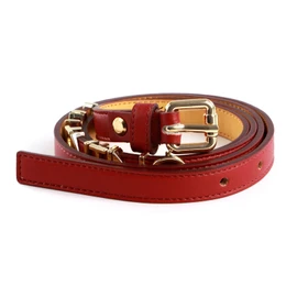 VALENTINO Emma Winter Belt W95 Rosso - Can be Shortened, red