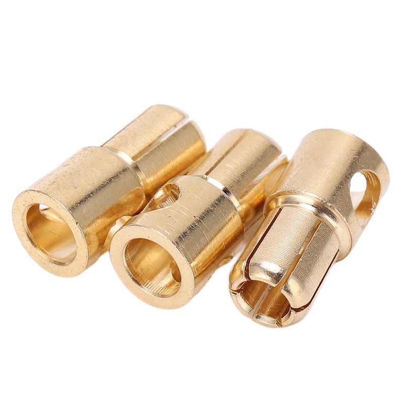 10 Pcs 6mm Banana Plug Gold Plated Male Connector Adapter