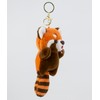 WEIGANGFANG Cute Plush Red Panda Keychains Kawaii Accessories Decorative Pendants