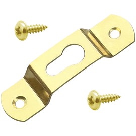 30 PCS Picture Hanging Plate,Keyhole Hangers with Screws,Pegs for Photo Frames (Gold)