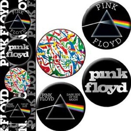 C&D Visionary Licenses Products Pink Floyd Dark Side of The Wall Assorted Artworks 1.25" Button Set, 4-Piece