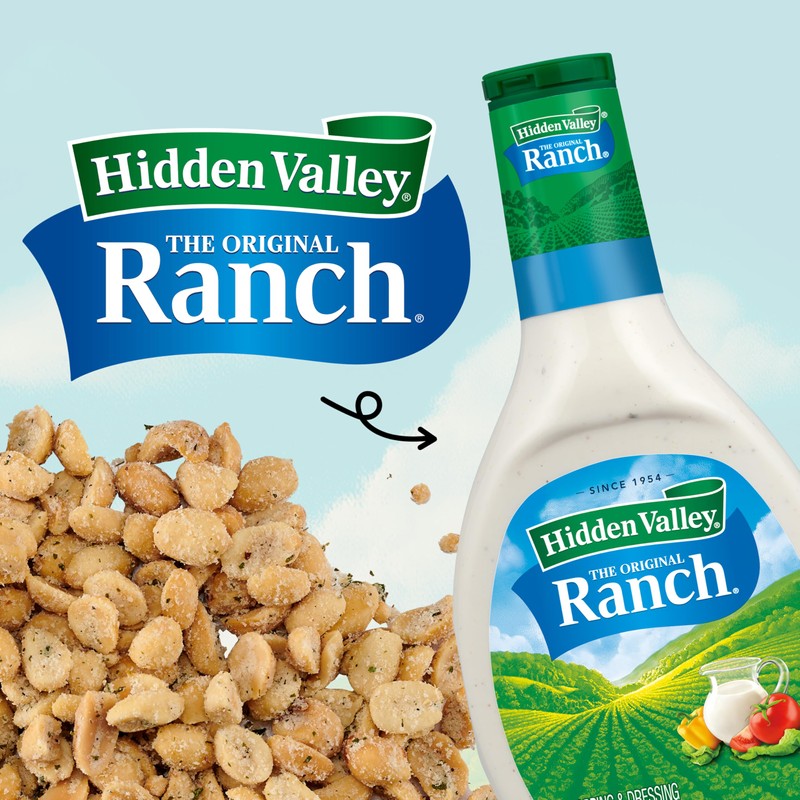 Snak Club Peanuts with Hidden Valley Ranch Seasoning, Roasted Nuts,