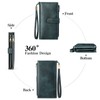 GOIACII Womens RFID Blocking Large Capacity Leather Ladies Wallet with