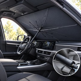 Car Windshield Sunshade Umbrella for Summer Parking – Foldable Polyester Front Window Shade for Daily Use