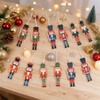 ZDNT 12 Pcs Wooden Christmas Nutcracker Soldier,Christmas Nutcracker Decorations,Xmas Tree
