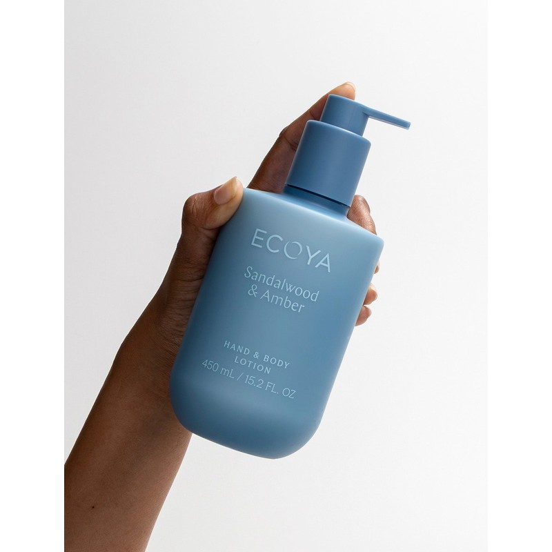 ECOYA Hand & Body Lotion Sandalwood Amber 450ml