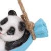 Swing Panda Statue Mother and Baby Panda Lying On The