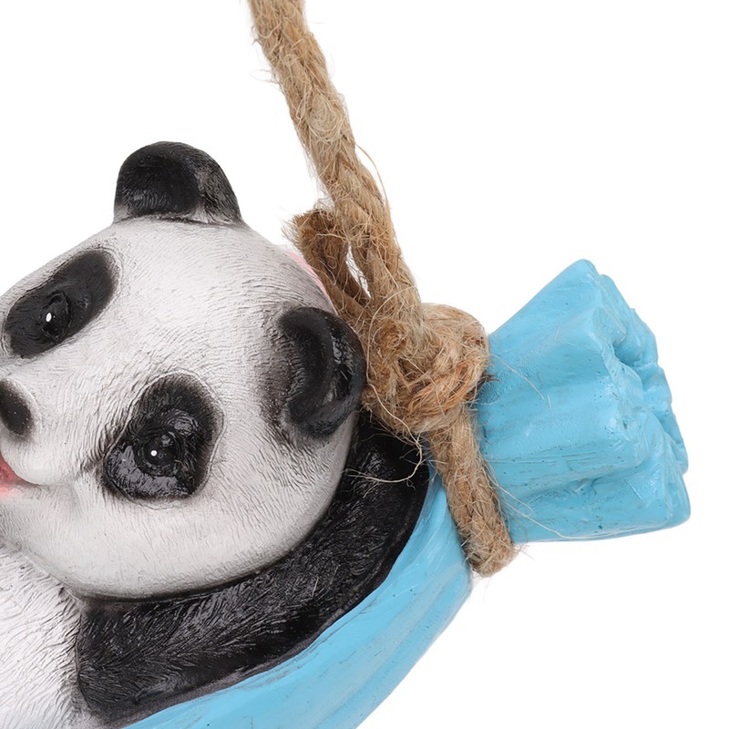 Swing Panda Statue Mother and Baby Panda Lying On The