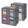 4PCS Clothes Storage Bag Large Capacity Clothing Organizers Foldable Closet