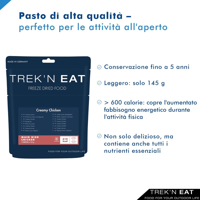 Trek'n Eat Creamy Chicken – piatto cremoso di pollo e