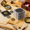 50Pcs Silver Dollar Coin Holders with 5 Sizes Adjustable Gaskets