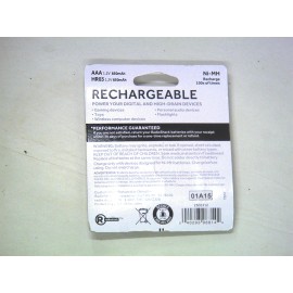 RadioShack Brand New RadioShack 850mAh AAA Ni-MH Batteries (4-Pack) Catalog #: 2302312