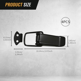 RGOAANC 4PCS Car Bumper Clip Hasp, Bumper Holder Clips, Durable Auto Bumper Security Hook Lock Clips, Car Accessories Front Rear Bumper Fastener Kit Universal for Car (Black, Large)